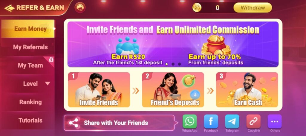 lucky winner 777 refer and earn